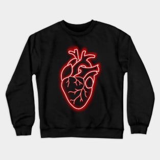 neon heart Crewneck Sweatshirt